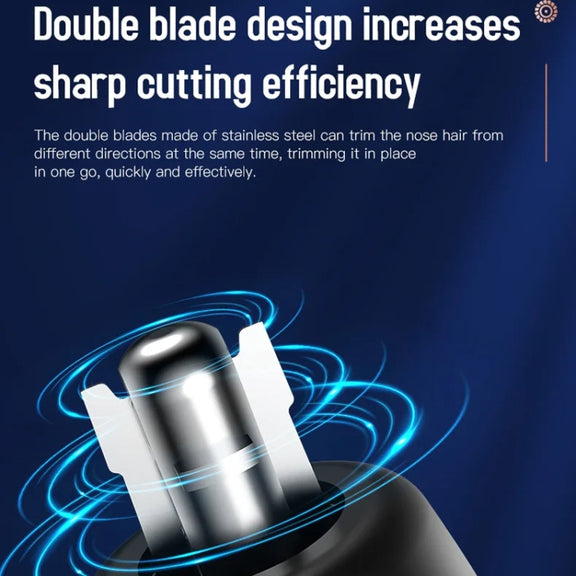 Electric Digital Display Nose Hair Trimmer Rechargeable 3 Gear Adjustable Portable Shaver(Gray)