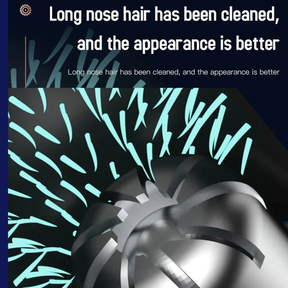 Electric Digital Display Nose Hair Trimmer Rechargeable 3 Gear Adjustable Portable Shaver(Gray)