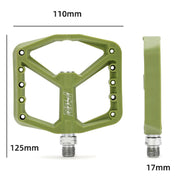 ENLEE F228 1pair Bicycle Nylon Pedals Mountain Bike Widened Riding Footrests(Orange)