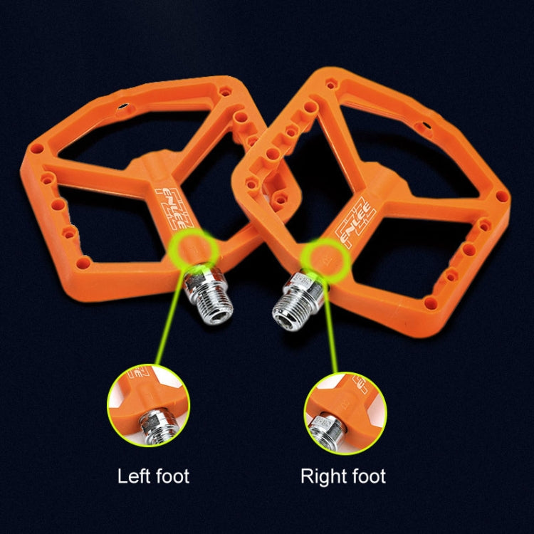 ENLEE F228 1pair Bicycle Nylon Pedals Mountain Bike Widened Riding Footrests(Red)