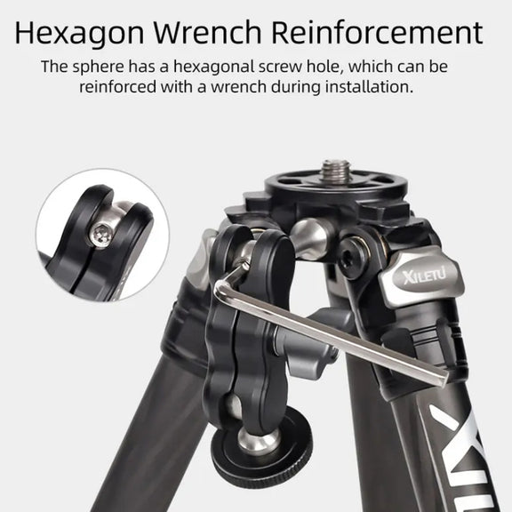 XILETU  TM Series Magic Arm With Dual Ballhead Camera Video Monitor Mount Adapter TM-5