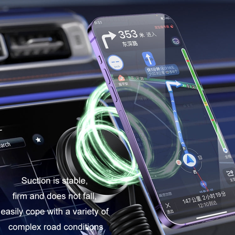 Magsafe Electric Suction Cup Magnetic Mobile Phone Car Navigation Holder(Black)