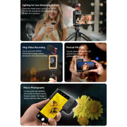 APEXEL  Multifunctional Fill Light Phone Clip With 1/4 Inch & M17 M37 Thread Tnterface APL-FL.23