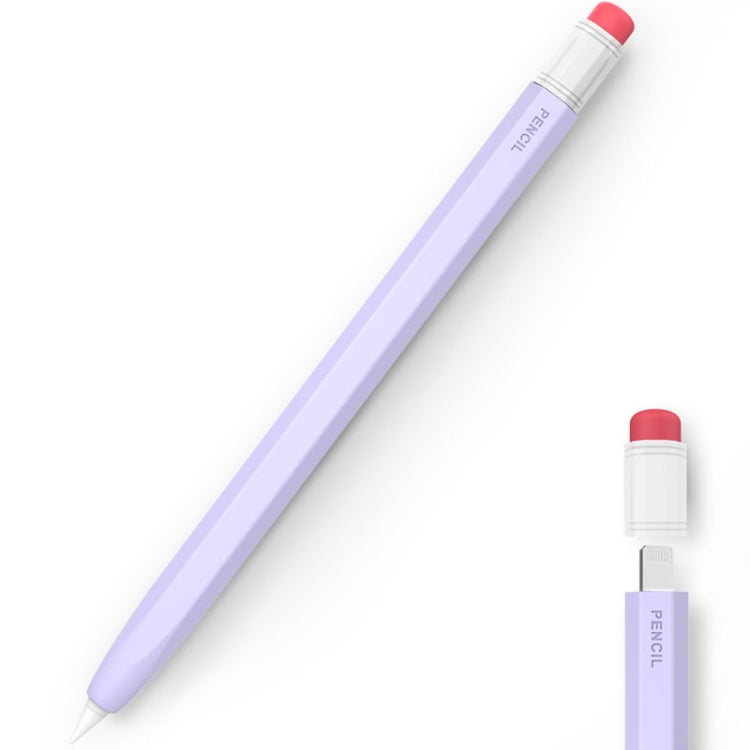 For Apple Pencil 1 AhaStyle PT180-1 Retro Stylus Protective Case Drop Proof Capacitive Pen Cover(Purple)