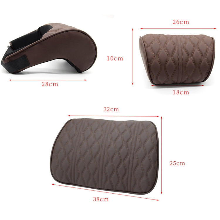 Car Seat Memory Foam Support Cushion, Color: Coffee Waist Support