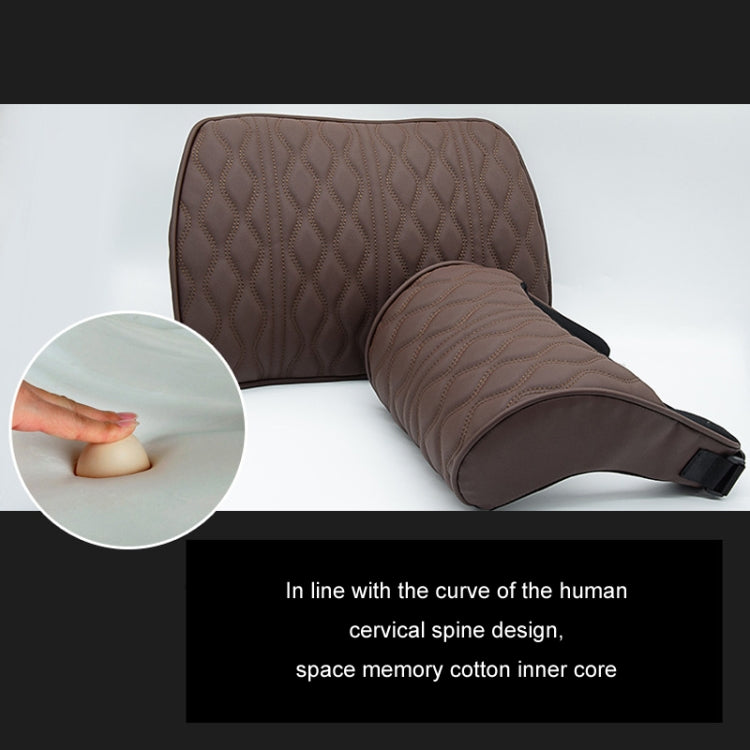 Car Seat Memory Foam Support Cushion, Color: Coffee Waist Support