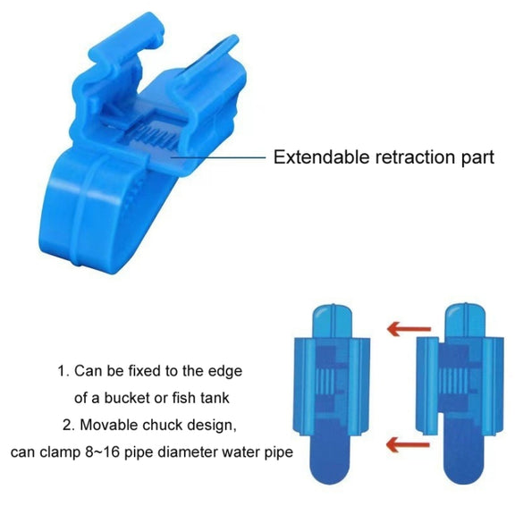 5pcs Multifunctional Fish Tank Aquarium Water Pipe Fixing Clip(Black)