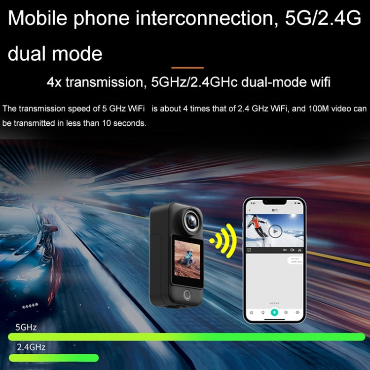 4K/30FPS 5G/2.4G HD Night Video Outdoor Water-resistant Riding Record Thumb Camera, Spec: Standard White