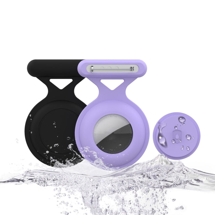 For AirTag Pin All Inclusive Life Water-resistant Silicone Protective Case(Deep Blue)