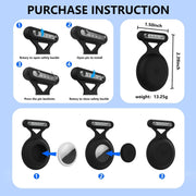 For AirTag Pin All Inclusive Life Water-resistant Silicone Protective Case(Deep Blue)