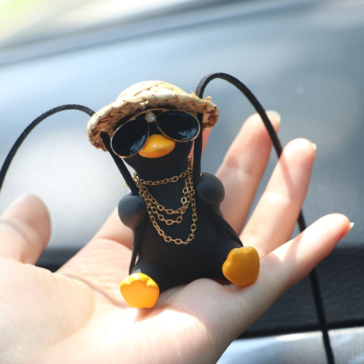 Swing Tycoon Duck Car Decoration Pendant(Black)