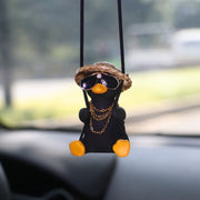 Swing Tycoon Duck Car Decoration Pendant(Black)