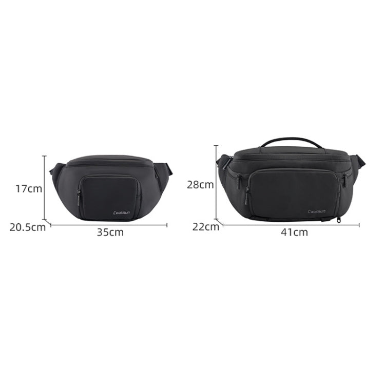 Cwatcun D105 Large Multi-functional Camera Waist Pack Simple and Lightweight Microslr Camera Bag Casual Water-resistant Storage Bag