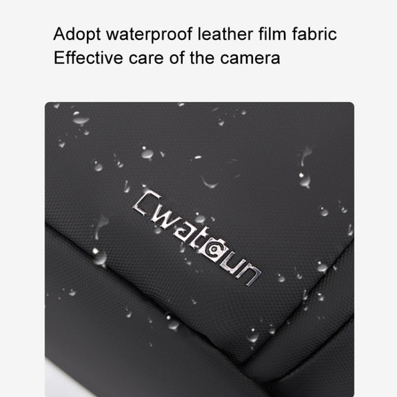 Cwatcun D105 Large Multi-functional Camera Waist Pack Simple and Lightweight Microslr Camera Bag Casual Water-resistant Storage Bag