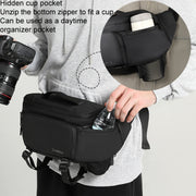 Cwatcun D105 Large Multi-functional Camera Waist Pack Simple and Lightweight Microslr Camera Bag Casual Water-resistant Storage Bag