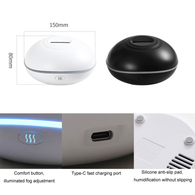 SD13 200ML Car USB Flame Aromatherapy Diffuser Home LED Night Light Silent Mist Humidifier(Black)