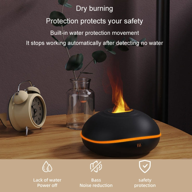 SD13 200ML Car USB Flame Aromatherapy Diffuser Home LED Night Light Silent Mist Humidifier(Black)