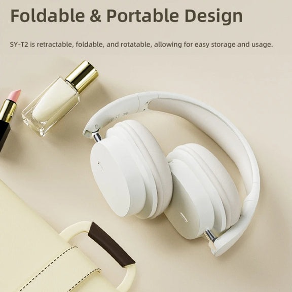 SOYTO SY-T2 Noise Reduction Bluetooth Headset Wireless Game Headset(White)