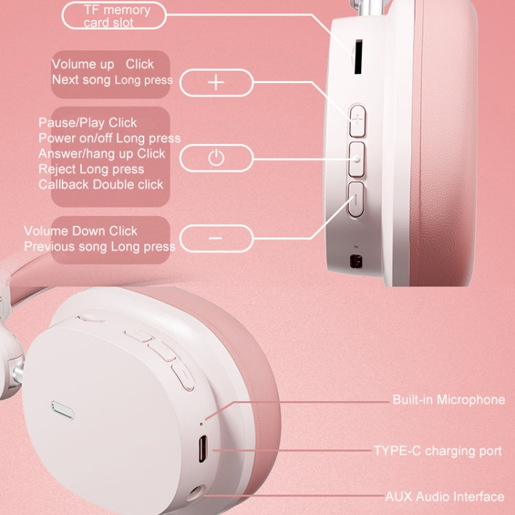SOYTO SY-T2 Noise Reduction Bluetooth Headset Wireless Game Headset(White)