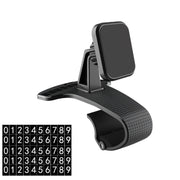 Magnetic Mobile Phone Car Holder Dashboard Parking Number Plate(X1+C1 Black)