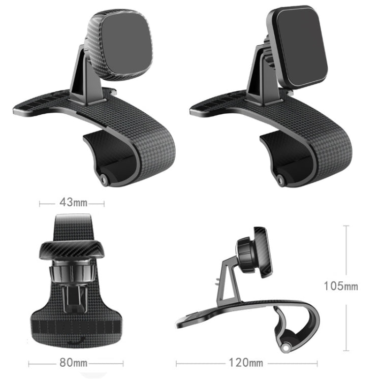 Magnetic Mobile Phone Car Holder Dashboard Parking Number Plate(X1+C1 Black)