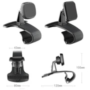 Magnetic Mobile Phone Car Holder Dashboard Parking Number Plate(X1+C1 Black)