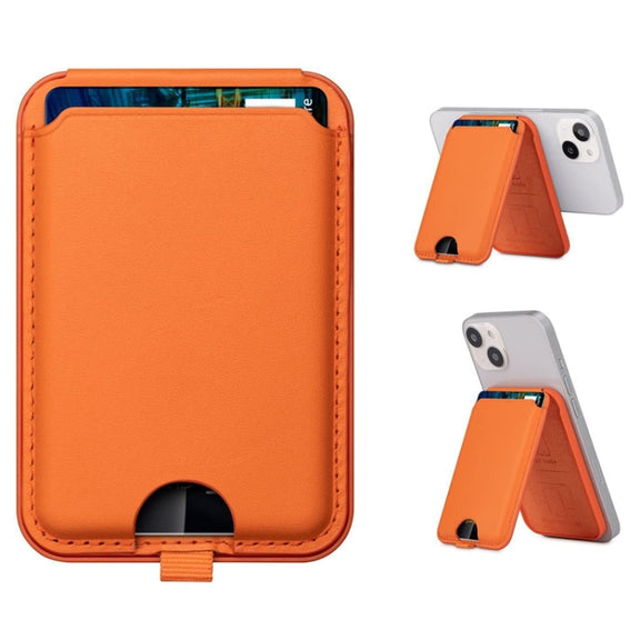 For IPhone 15 / 14 / 13 Series MagSafe Wallet Card Holder With Adjustable Stand(Black)