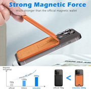 For IPhone 15 / 14 / 13 Series MagSafe Wallet Card Holder With Adjustable Stand(Black)