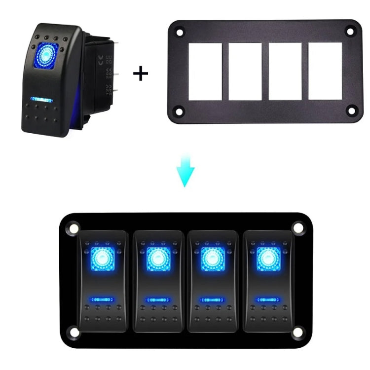 Road Aluminum Rocker Switch Panel Housing Bracket for Narva Type Boats Automotive Switch Parts, Specification: 5 Holes