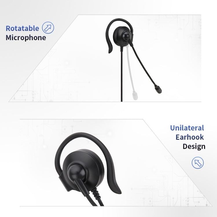 SOYTO SY227 Single-side Operator Ear Hook Headset Corded Computer Headset, Interfaces: Separation USB Wire Control
