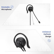 SOYTO SY227 Single-side Operator Ear Hook Headset Corded Computer Headset, Interfaces: Separation USB Wire Control