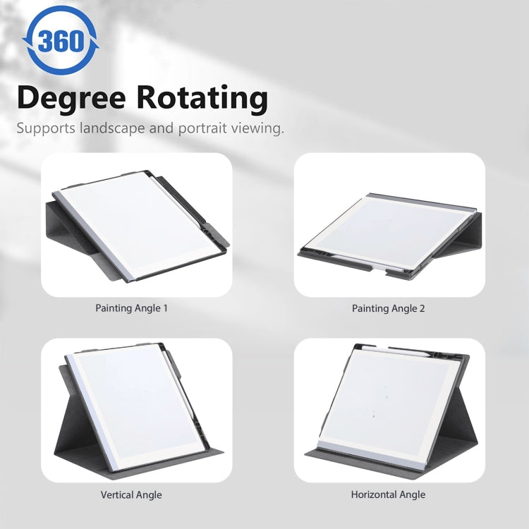 For ReMarkable 2 10.3 Inch 2020 Paper Tablet Case Multi-Viewing Adjustable Folding Book Folio Cover(Grey)