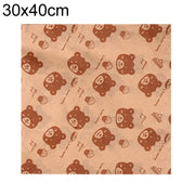 100sheets /Pack Bear Pattern Greaseproof Paper Baking Wrapping Paper Food Basket Liners Paper 30x40cm