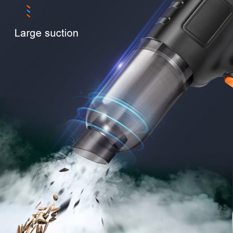 Car Vacuum Cleaner Large Suction Power Wireless Pump Inflatable Blower Handheld Small Vacuum Cleaner, Style: Brush 200W+2 Filters+Storage Bag (White)