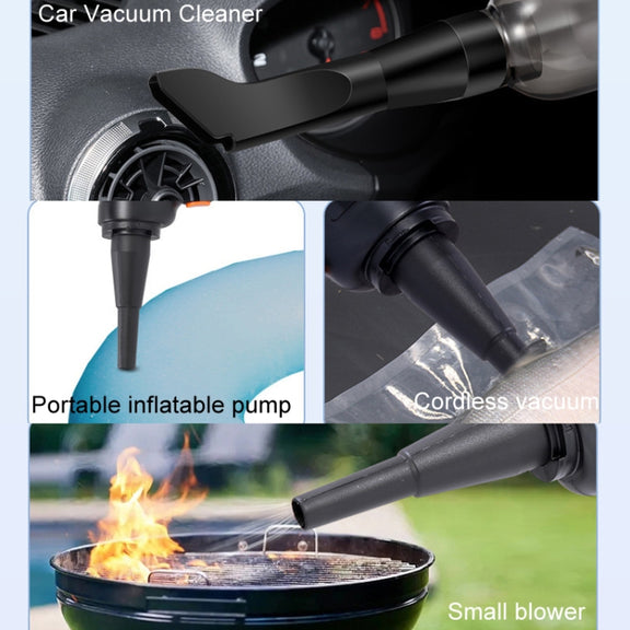 Car Vacuum Cleaner Large Suction Power Wireless Pump Inflatable Blower Handheld Small Vacuum Cleaner, Style: Brush 200W+2 Filters+Storage Bag (White)