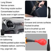 Car Vacuum Cleaner Large Suction Power Wireless Pump Inflatable Blower Handheld Small Vacuum Cleaner, Style: Brush 200W+2 Filters+Storage Bag (White)