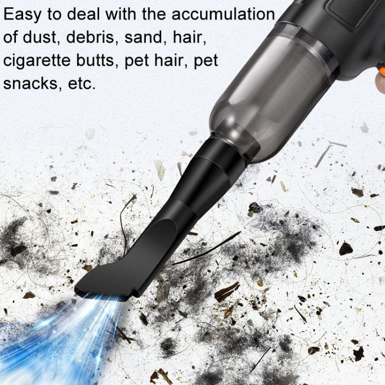 Car Vacuum Cleaner Large Suction Power Wireless Pump Inflatable Blower Handheld Small Vacuum Cleaner, Style: Brush 200W+2 Filters+Storage Bag (White)