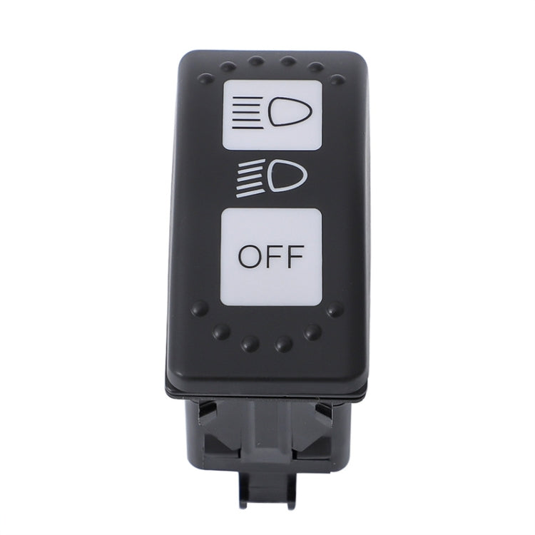 12V Car Modified Far Near Light Self-Locking Water-resistant Switch(Black)