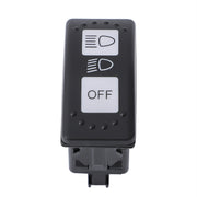 12V Car Modified Far Near Light Self-Locking Water-resistant Switch(Black)