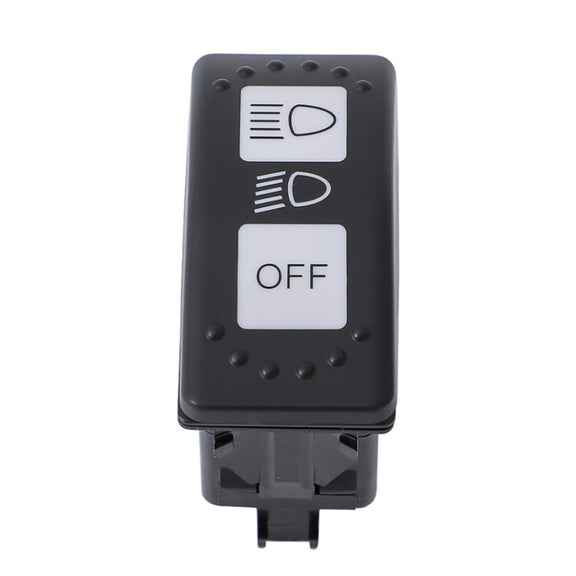12V Car Modified Far Near Light Self-Locking Water-resistant Switch(Black)