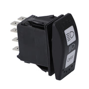 12V Car Modified Far Near Light Self-Locking Water-resistant Switch(Black)