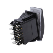 12V Car Modified Far Near Light Self-Locking Water-resistant Switch(Black)