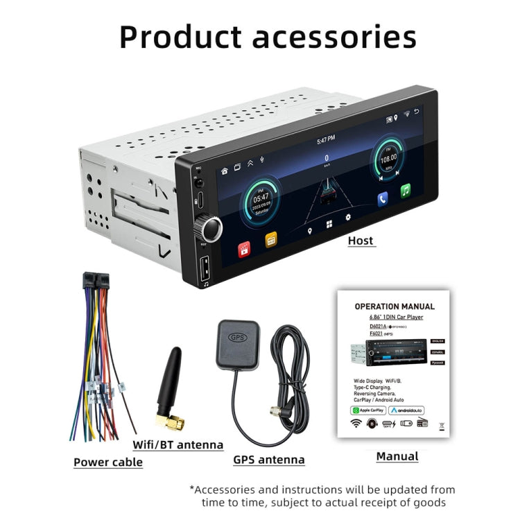 Car Universal Radio Wireless Bluetooth Hands-Free Android Navigation, Memory: 2+64G