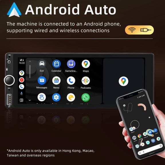 Car Universal Radio Wireless Bluetooth Hands-Free Android Navigation, Memory: 2+64G