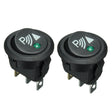 2pcs KCD1-102N Round 3Pin Rocker Switch LED Light 12V Car Modification Reverse Sensor Switch - Car Switches by PMC TechLife | Online Shopping South Africa | PMC TechLife | Buy Now Pay Later Mobicred