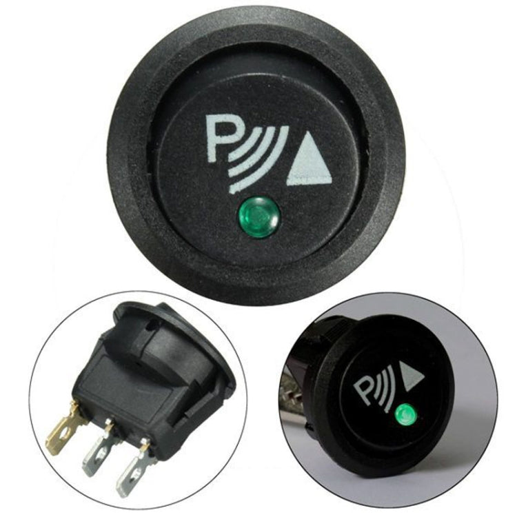 2pcs KCD1-102N Round 3Pin Rocker Switch LED Light 12V Car Modification Reverse Sensor Switch