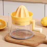 Household Manual Juicer Kitchen Hand Crank Fruit Extractor(Yellow)