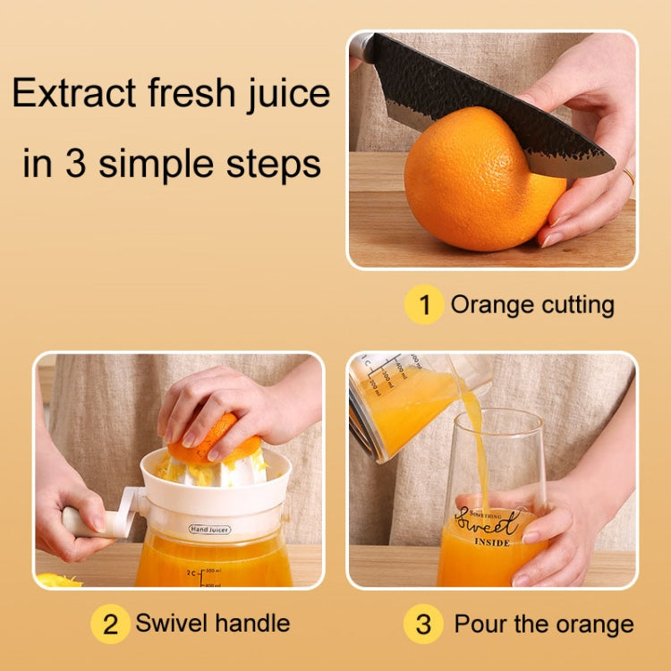 Household Manual Juicer Kitchen Hand Crank Fruit Extractor(Yellow)