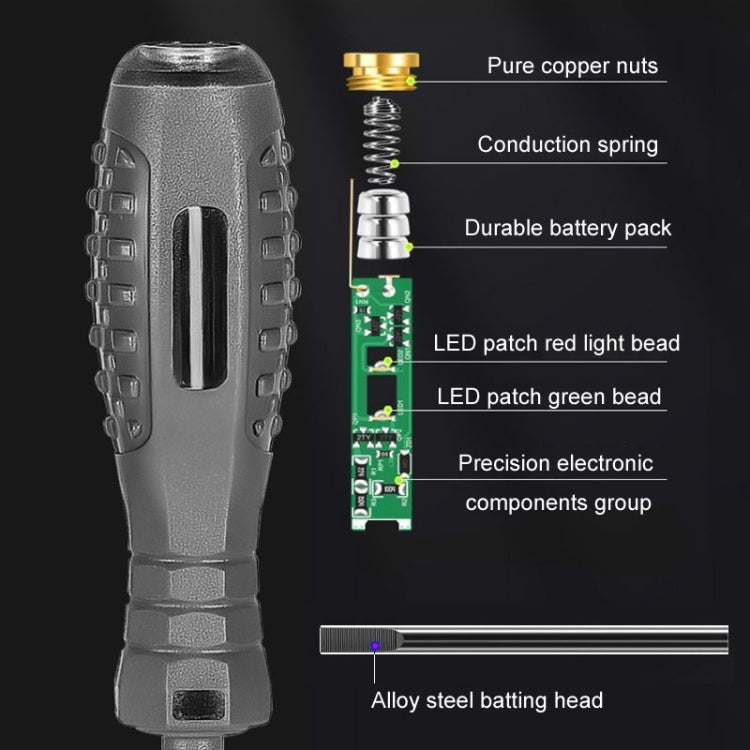 High Torque High Bright Electrician Tester Smart Test Breakpoint Specific Screwdriver(Straight)