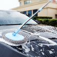 Car Chenille Curved Handle Telescopic Car Wash Soft Bristle Mop(Blue) - Car washing supplies by PMC TechLife | Online Shopping South Africa | PMC TechLife | Buy Now Pay Later Mobicred